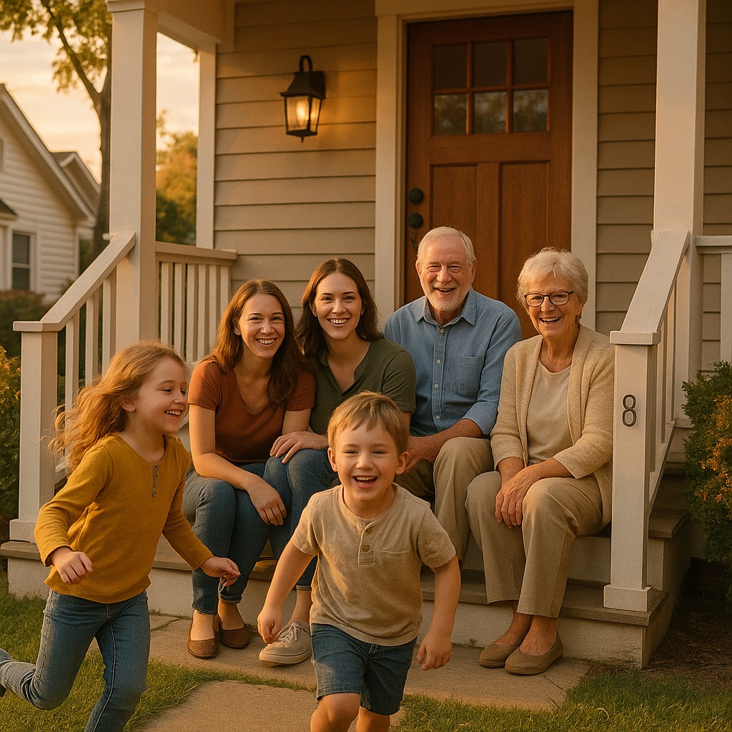Parents with child at home